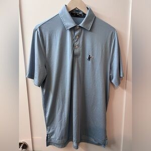 Ralf Lauren RLX baby blue golf polo shirt size Medium